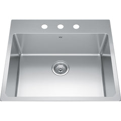 FRANKE Franke BSL2225-9-3N Brookmore Single-Bowl Kitchen Sink 25 inches x 22 inches
