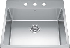 FRANKE Franke BSL2225-9-3N Brookmore Single-Bowl Kitchen Sink 25 inches x 22 inches