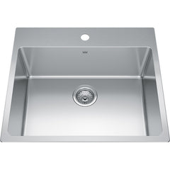 FRANKE Franke BSL2225-9-1N Brookmore 25 inches x 22 inches Drop-In Single-Bowl Kitchen Sink 1 Hole