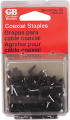NVENT Gardner Bender PSB-165 1/4 In. Plastic Black Coaxial Staple (50-Count)