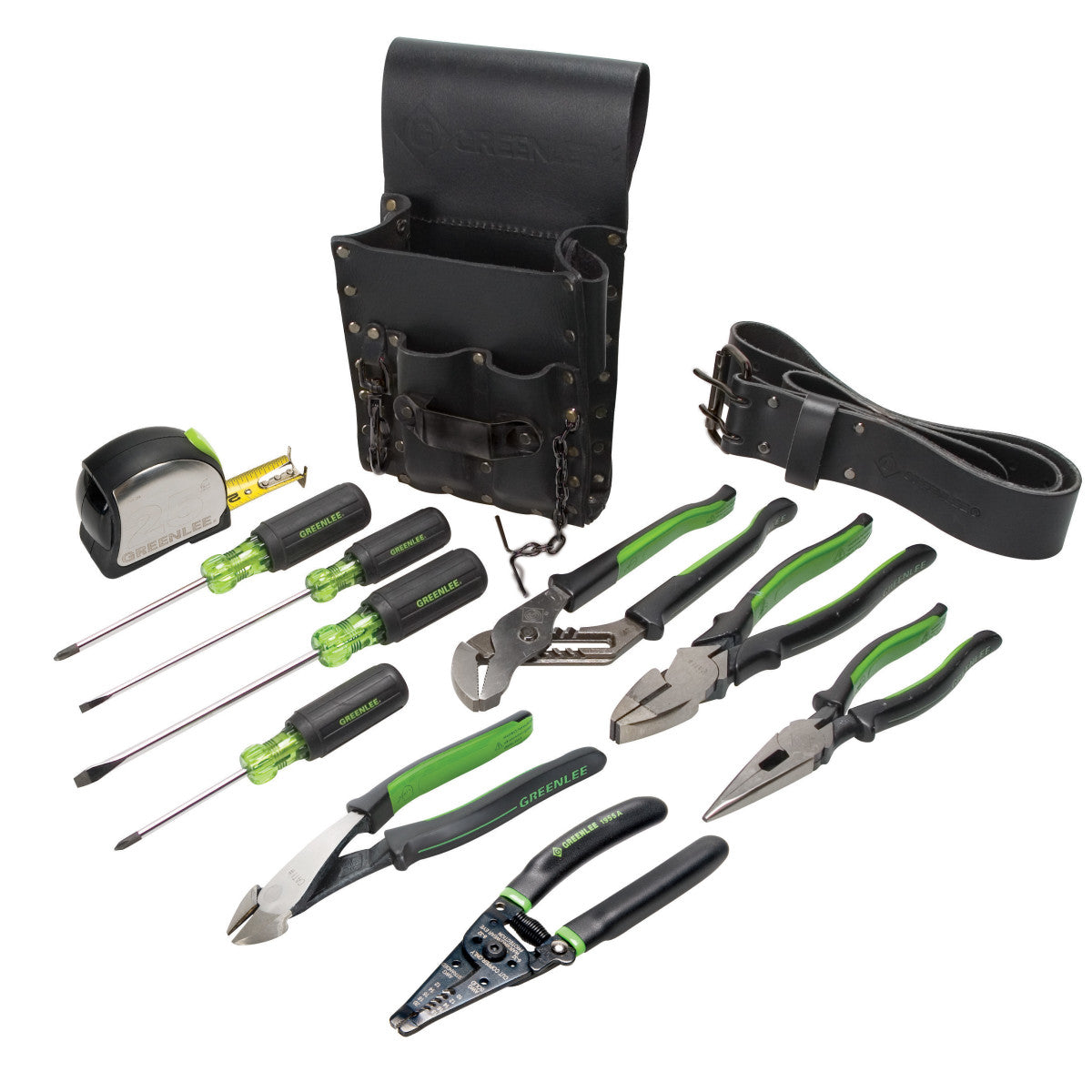 GREENLEE Greenlee 0159-13 Electrician's Tool Kit Standard 12-Piece