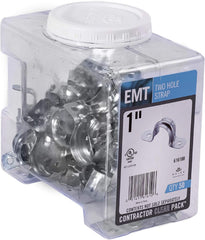 HALEX HALEX 61610B Electrical Metallic Tube (EMT) 2-Hole Strap 1 Inch