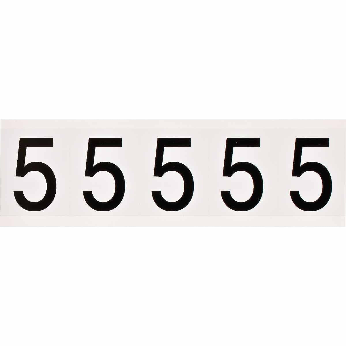 BRADY Brady 9714-5 Outdoor number vinyl label 2.25 in H x 1.81 in W (5 per card)
