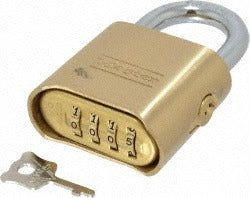 MASTER LOCK Master Lock 176-P156 Combination Lock Solid Brass 2 in