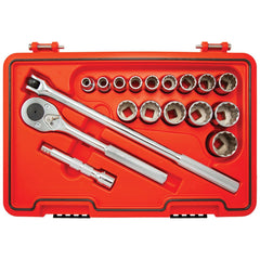 PROTO Proto J54118T 18 Pc 1/2 Drive 12 Point Sae Socket Set