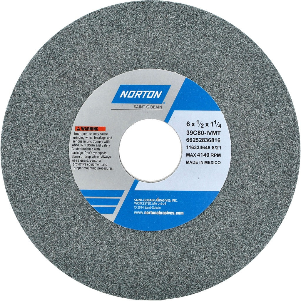 NORTON Norton 66252836816 Surface Grinding Wheel 6in 80 Grit