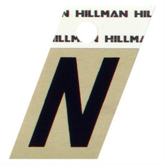 HILLMAN Hillman Fasteners 840520 Reflective Letter N 1.5in Black 6 Pack