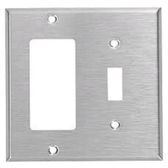 MULBERRY METAL PRODUCTS Mulberry Metal Products 97432 Combination Wall Plate 2 Gangs 3 Ports 4.562 in W x 4.5 in H Size