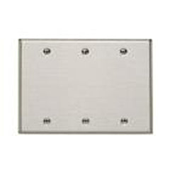 MULBERRY METAL PRODUCTS Mulberry Metal Products 97153 Blank Wall Plate Standard 3 Gangs 6-3/8 in W x 4-1/2 in H Size