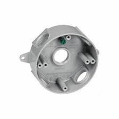 MULBERRY METAL PRODUCTS Mulberry Metal Products 30326 Weatherproof Round Box 5 Outlets 5 Knockouts 3/4 in Hub