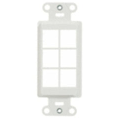 ON Q SOLUTIONS On Q Solutions WP3416WH 6-Port Decorator Outlet Strap