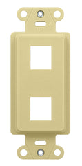 ON Q SOLUTIONS On Q Solutions WP3412IV 2-Port Decorator Outlet Strap, Ivory