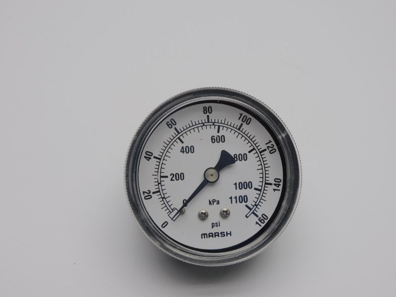 MARSH BELLOFRAM Marsh Bellofram J5452 2-1/2 0-160 PSI 1/4 BM Dry Pressure Gauge