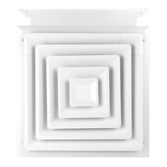 SHOEMAKER MANUFACTURING Shoemaker 425-14X14 Series Step Down 4-Way Diffuser with Damper (14 inches x 14 inches)