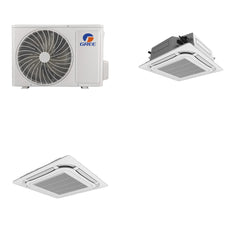 GREE GREE Single-Zone LIV36HP230V1R-32AO+CAS36HP230V1R-32AH+GREETF06 - 36K BTU Ceiling Cassette Heat Pump System - R-32