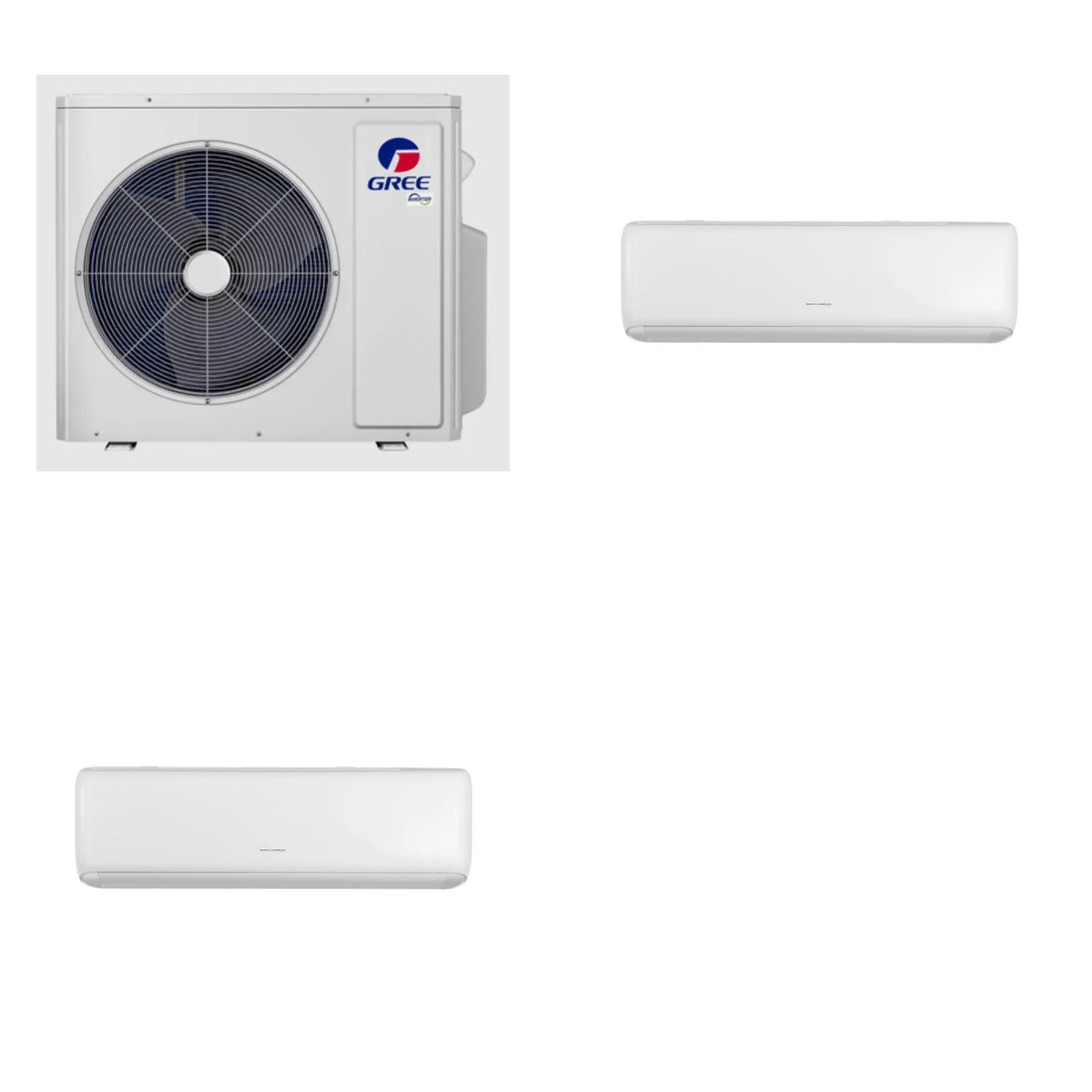 GREE GREE Vireo 30000 BTU R-32 21 SEER2 2-Zone Ductless Mini Split Heat Pump System - 9K+12K