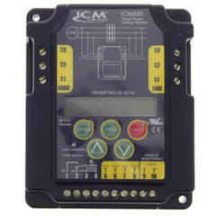 ICM CONTROLS Icm Controls ICM455 3-Phase Monitor, 100-Fault Memory With Time/Date Stamp, Lcd, Setup And Diagnostics