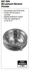PASCO Pasco 21905 Ez On Basket Strainer