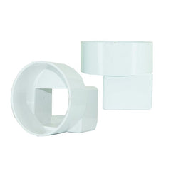 NDS Nds 9P06 Downspout Adapter Centered PVC IPS 3-Inch by 4-Inch by 4-Inch