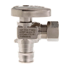 UPONOR Uponor Wirsbo LF4855038 ProPEX 1/2 inch x 3/8 inch PEX x Compression Lead-Free Brass Full Port Angle Stop Valve