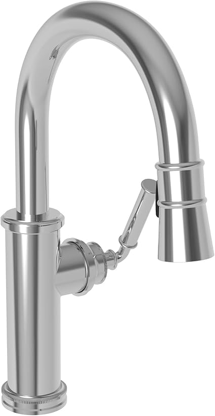 NEWPORT BRASS Newport Brass 2940-5223/26 Bar Faucet Taft 1 Lever ADA Polished Chrome Pull Down Swivel Brass Spout Height 8-1/6 Inch 1.8 Gallons per Minute