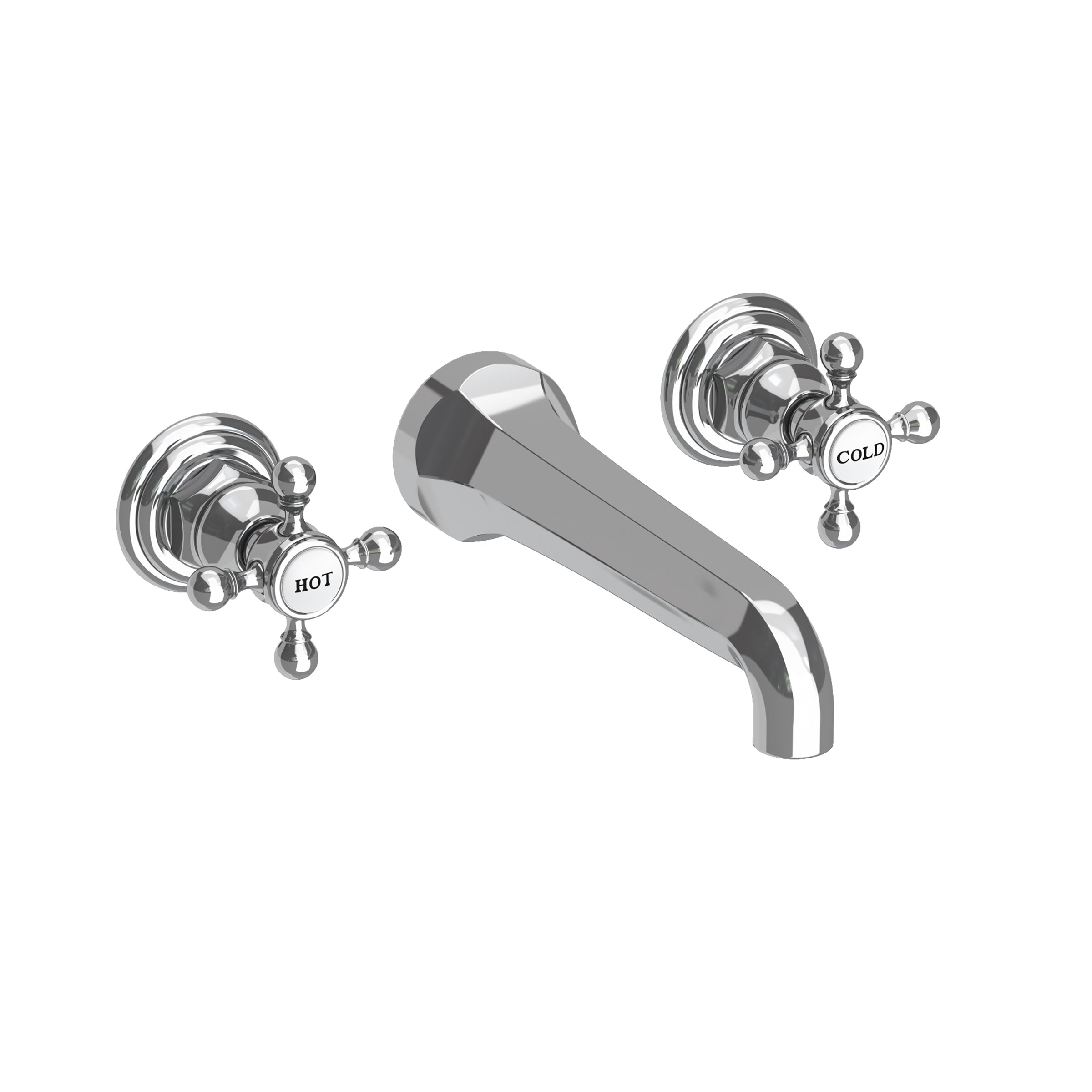 NEWPORT BRASS Newport Brass 3-921/26 Lavatory Faucet Astor Wall Mount 8 Inch Spread 2 Cross ADA Watersense 1.2 Gallons Per Minute Brass Less Drain Spout Reach 7-1/2 Inch