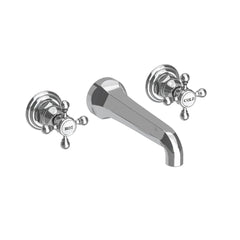 NEWPORT BRASS Newport Brass 3-921/26 Lavatory Faucet Astor Wall Mount 8 Inch Spread 2 Cross ADA Watersense 1.2 Gallons Per Minute Brass Less Drain Spout Reach 7-1/2 Inch