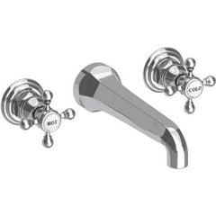 NEWPORT BRASS Newport Brass 3-921/26 Lavatory Faucet Astor Wall Mount 8 Inch Spread 2 Cross ADA Watersense 1.2 Gallons Per Minute Brass Less Drain Spout Reach 7-1/2 Inch