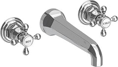 NEWPORT BRASS Newport Brass 3-921/26 Lavatory Faucet Astor Wall Mount 8 Inch Spread 2 Cross ADA Watersense 1.2 Gallons Per Minute Brass Less Drain Spout Reach 7-1/2 Inch