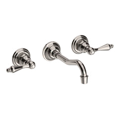 NEWPORT BRASS Newport Brass 3-9301L/15 Chesterfield Two Handle Wall Mount Widespread Bathroom Sink Faucet 1.2 GPM