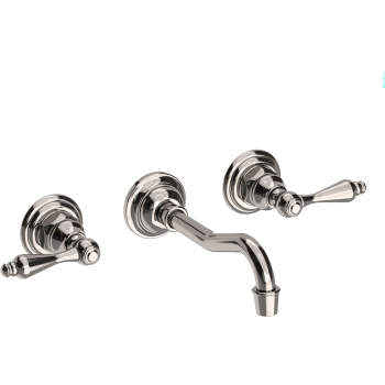 NEWPORT BRASS Newport Brass 3-9301L/15 Chesterfield Two Handle Wall Mount Widespread Bathroom Sink Faucet 1.2 GPM