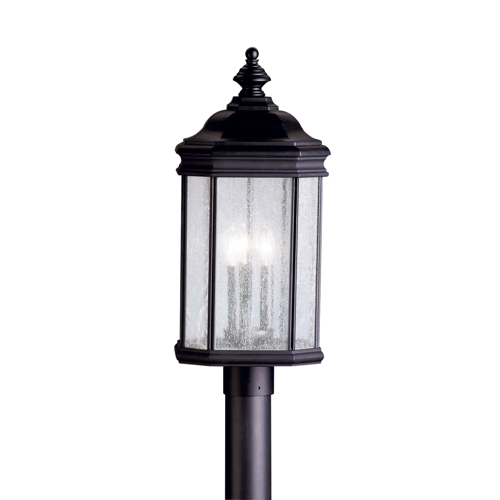KICHLER Kichler 9918BK Kirkwood Outdoor Post Lantern 3-Light 60W
