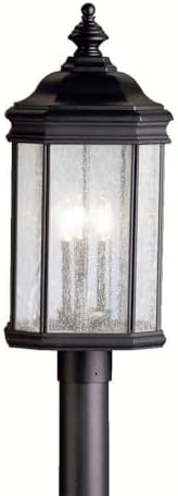 KICHLER Kichler 9918BK Kirkwood Outdoor Post Lantern 3-Light 60W
