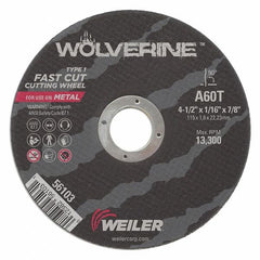 WEILER WEILER 56118 Vortec Pro Cut-Off Wheel 5 in Replacement MPN