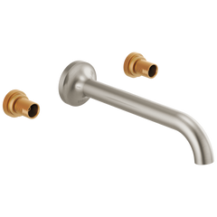 BRIZO Brizo T65875LF-BNLHP Odin Two Handle Wall Mount Widespread Bathroom Sink Faucet 1.5 GPM
