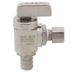 DAHL Dahl 611-PX3-30-BAG 1/2 inches PEX Crimp x 1/4 OD Comp Angle Stop Valve