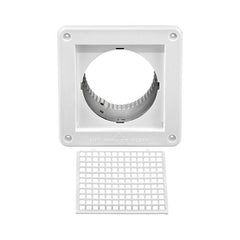 LAMBRO INDUSTRIES Lambro Industries 673W-ML 3 inches White Plastic Mini Louver Vent w/ 3 inches Pipe