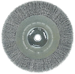 WEILER Weiler 36206 Wolverine 8 inches Crimped Wire Wheel .014 inches Steel Fill Wide Face 5/8 inches Arbor Hole