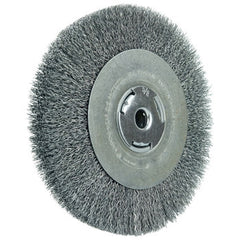 WEILER Weiler 36206 Wolverine 8 inches Crimped Wire Wheel .014 inches Steel Fill Wide Face 5/8 inches Arbor Hole