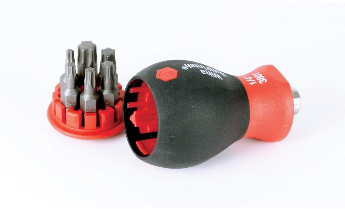 WIHA Wiha 38045 Stubby Screwdriver With Six-In-One Insert Bits, Torx