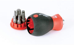 WIHA Wiha 38045 Stubby Screwdriver With Six-In-One Insert Bits, Torx