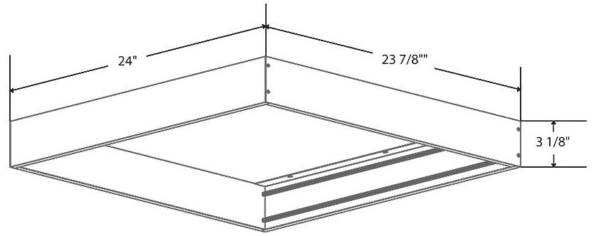 RAB Rab SMKEZPAN2X2 Surface Mounting Kit 2 x 2 Foot