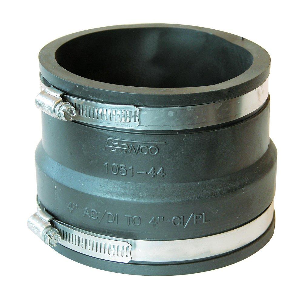 FERNCO Fernco 1051-44 Flexible Pipe Coupling 4 in, AC/Ductile Iron x Cast Iron/Plastic, PVC