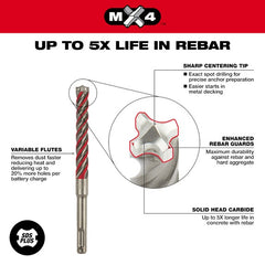 MILWAUKEE Milwaukee 48-20-7311 SDS-Plus MX4 3/16 in. x 4 in. x 6 in.
