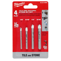 MILWAUKEE Milwaukee 48-20-8998 4pc. Tile and Natural Stone Bit Set
