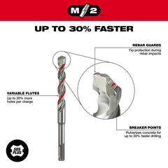 MILWAUKEE Milwaukee 48-20-7401 SDS-Plus 2-Cut Bit,5/32 inchesx4 inchesx6 inches