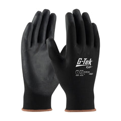 PIP Pip 33-B125/M G-Tek Gloves, Coated Palm & Fingers On Black, M