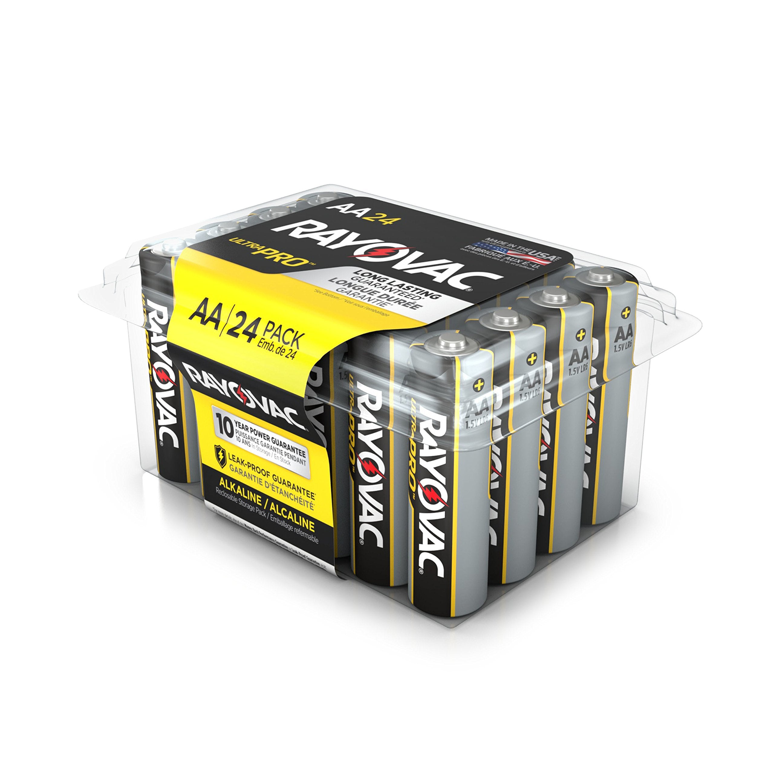 RAYOVAC Rayovac ALAA-24 Battery, AA, Alkaline 24 per pack ALAA-24/ALAA-24PP