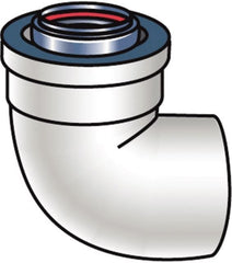 RINNAI Rinnai 224255 90D, Metal Inner Exhaust/Outer Intake, Elbow for HE+/HE 3 inches/5 inches Non-Condensing Tankless Water Heater Vent