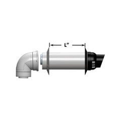 RINNAI Rinnai 229013NPP Condensing Horizontal Vent Termination 21 in 2x4 Concentric Kit